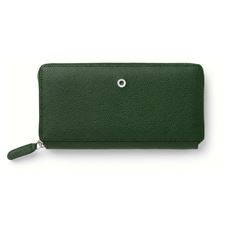 Graf-von-Faber-Castell - Portefeuille Epsom pour femme avec zip, Vert Olive