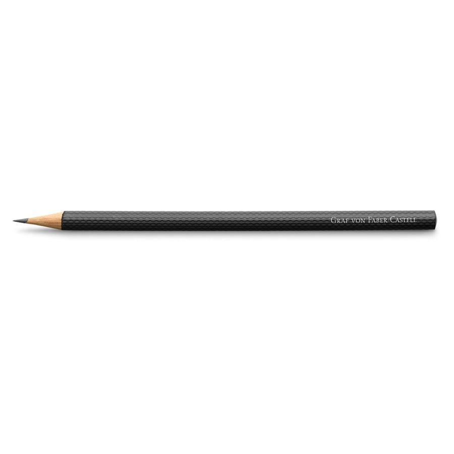 Graf-von-Faber-Castell - 3 crayons graphite Guilloché, Noir