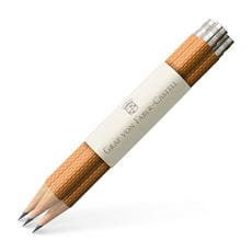 Graf-von-Faber-Castell - 3 crayons graphite de poche Guilloché, Cognac